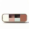 Modern modular storage cabinet with four compartments in pastel colors 120 x 40 x 50cm