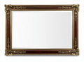 Wooden framed wall mirror with ornate gold detailing 100 x 70 x 5cm
